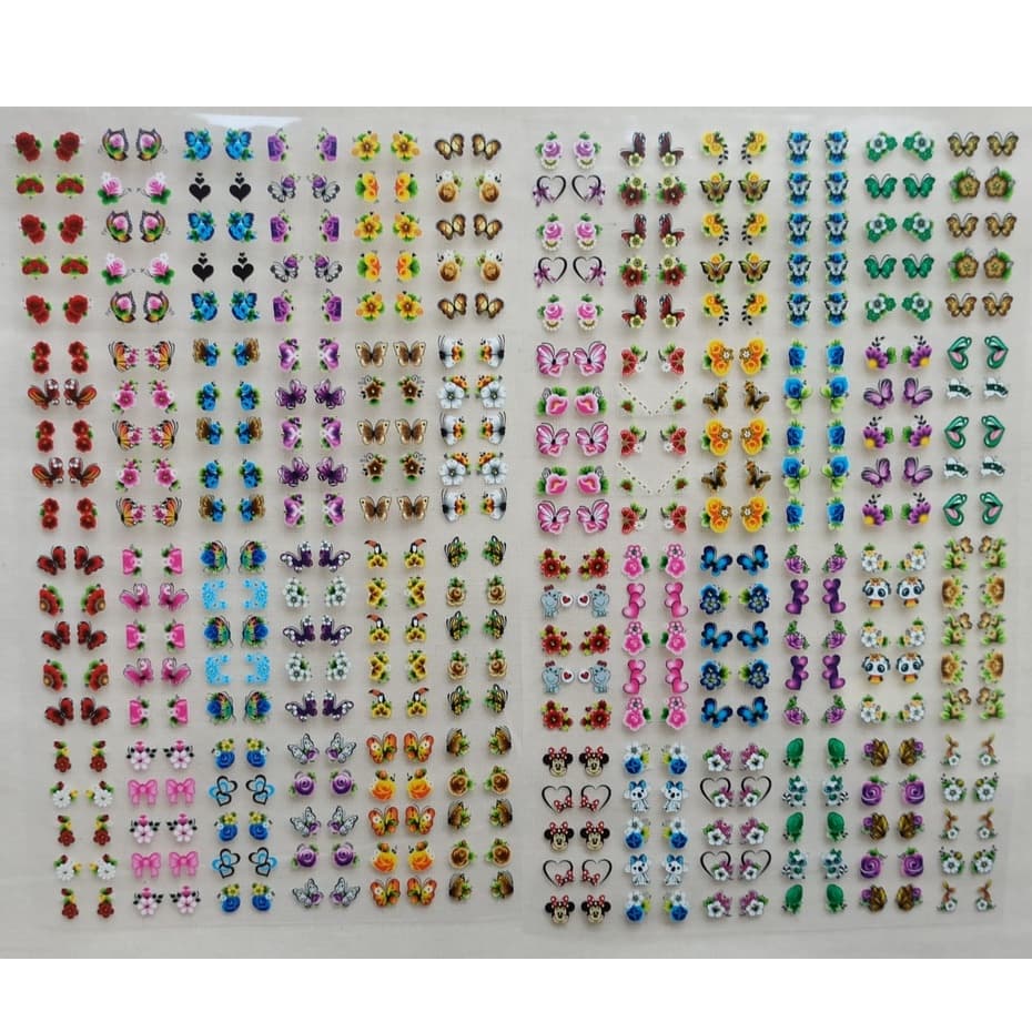 480 adesivos para unhas 3d decoradas com escolha