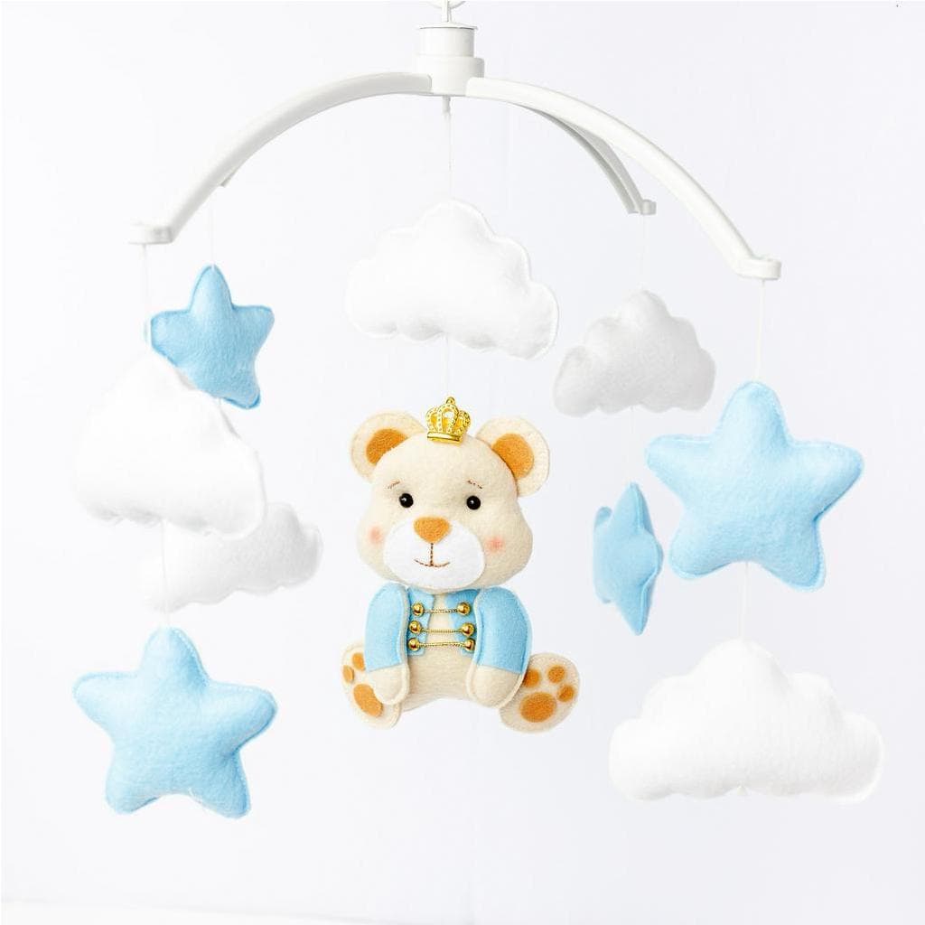 Mobile Bebe Berço Musical E Giratório Urso Principe  Azul