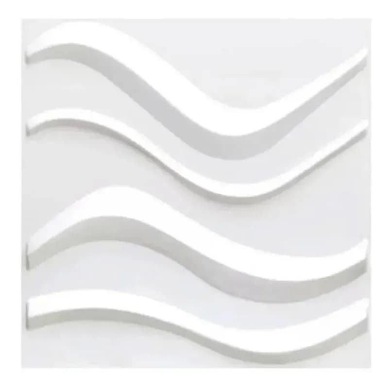 Placa Decorativa Painel 3d De Revestimento Pvc Teto Parede Ondas Do Mar 50cmx50cm