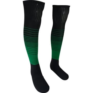 Meião Profissional Degrade Preto com Verde Bandeira 21 pares