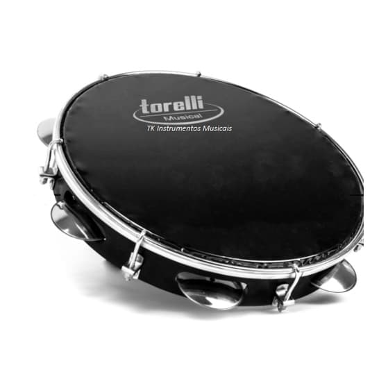 Pandeiro Pele Preta -- Torelli Tp301 - 10 Polegadas