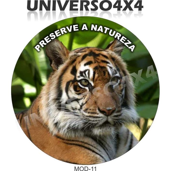 Capa Estepe Personalizada Ecosport Aircross Crossfox Tigre Natureza Leão M11 TR4 Jeep Troller Jimny