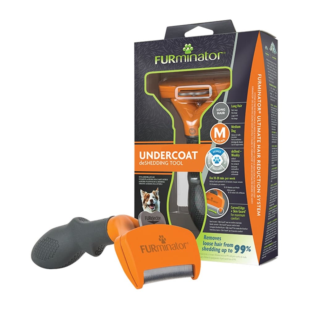 FURminator Médio Para Cães de Pelo Longo - Escova Tira Pelos