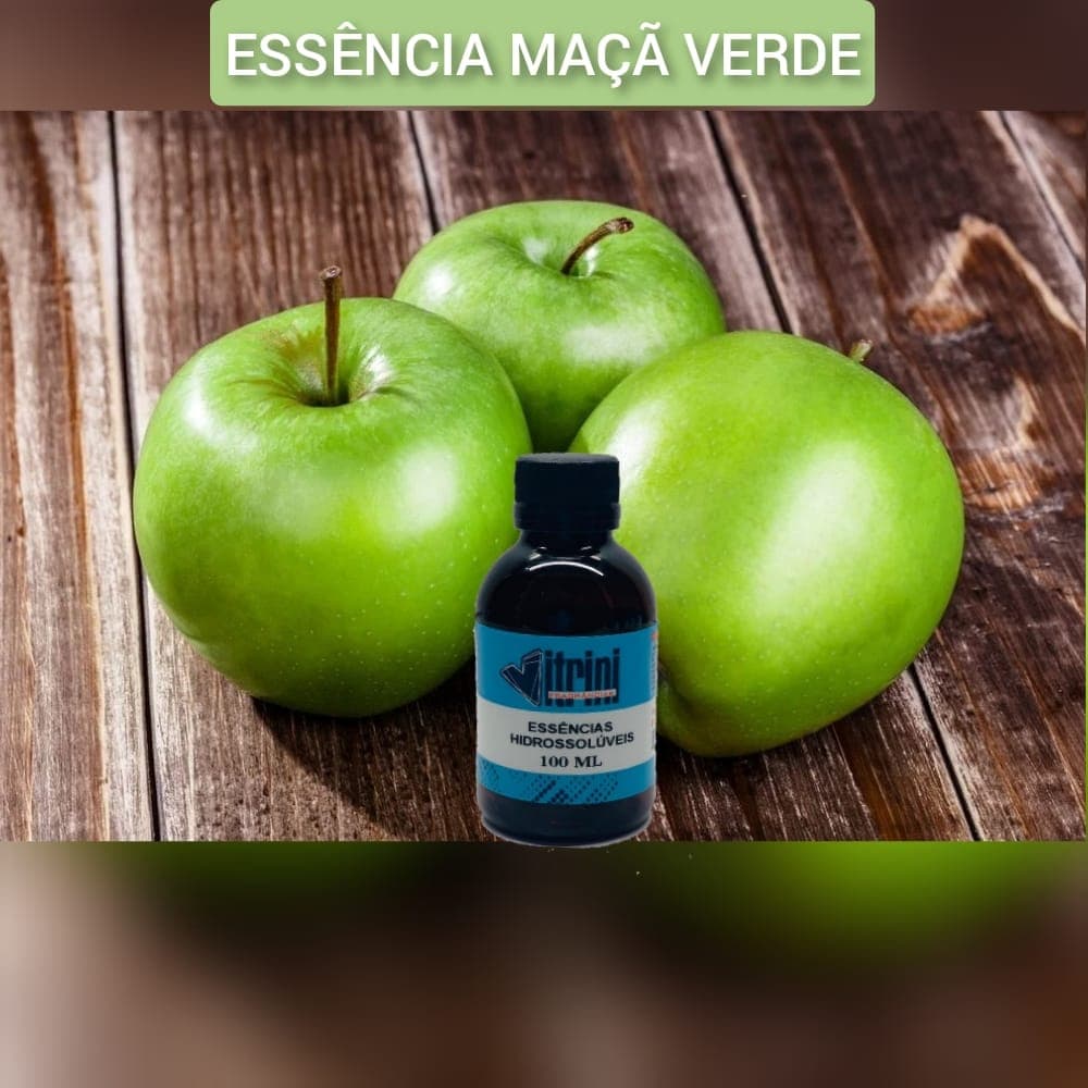 Essência Hidrossolúvel de 100 ML- Vitrini fragrância de Maçã Verde