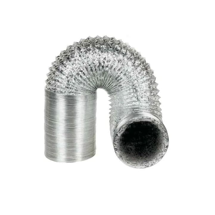 Kit 2 Metros Duto Flexível De Alumínio 100mm, 125mm, 150mm Para Coifa Cultivo Indoor Grow Gardenleds