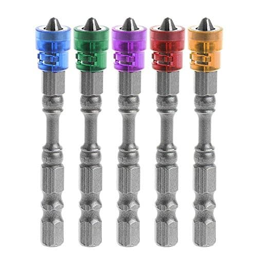 Conjunto De Bits De Chave De Fenda Phillips De 5 Peças , Pontas Magnéticas Longas De 2.6 " , Broca Sextavada