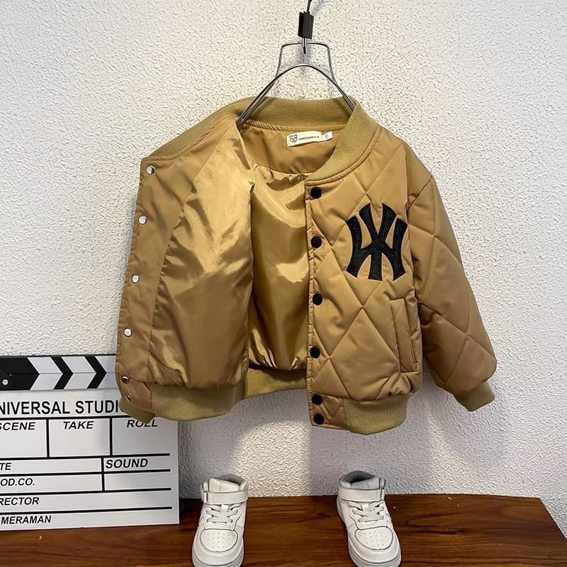 Meninos Roupas Jaqueta 2022 Nova Moda Bebê Acolchoado Grosso De Beisebol
