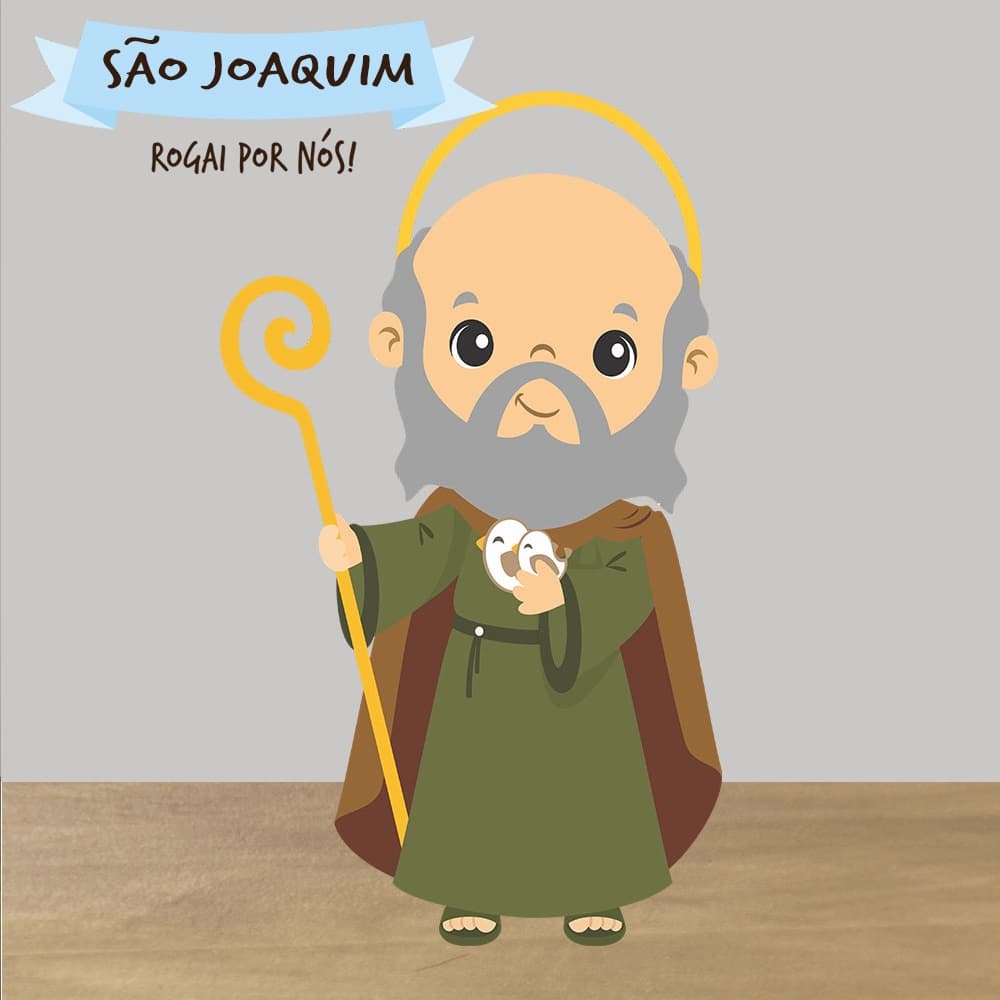 Almofada Naninha Contornada Santinho São Joaquim Pai Virgem Maria