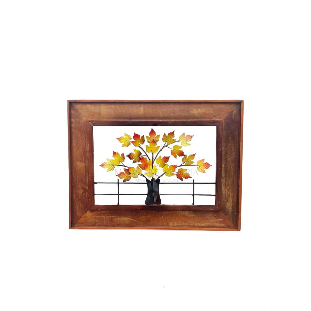 Quadro De Parede Decorativo Na Moldura Arvore De Folhas