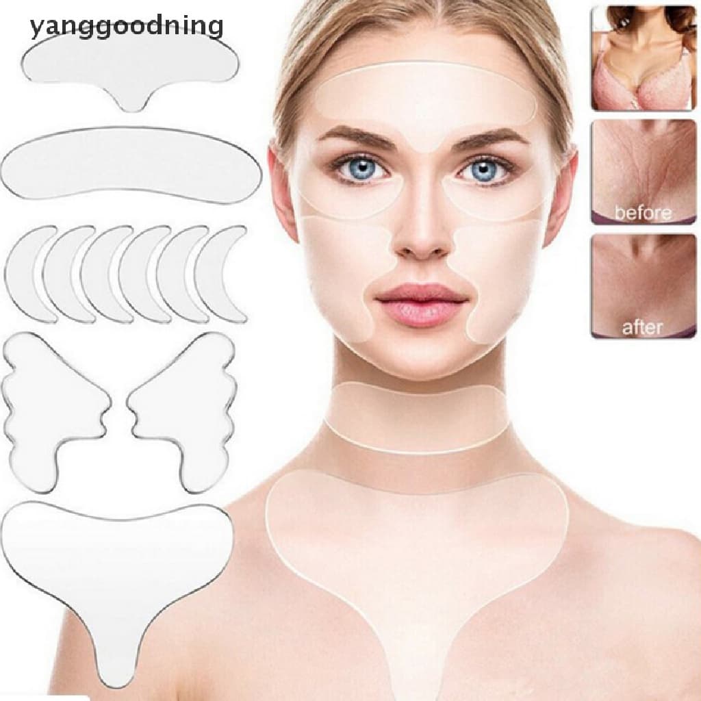 Yanggoodning 18pcs  Eye Forehead Patch Silicone Lifting Pad Reusable Wrinkle Removal Sticker nice shopping