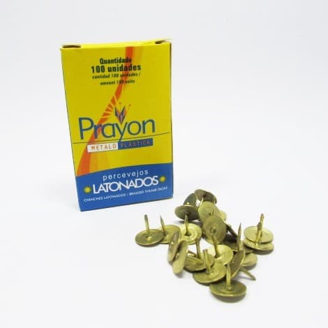 Percevejo Ferro Latonado 100 Peças - PRAYON