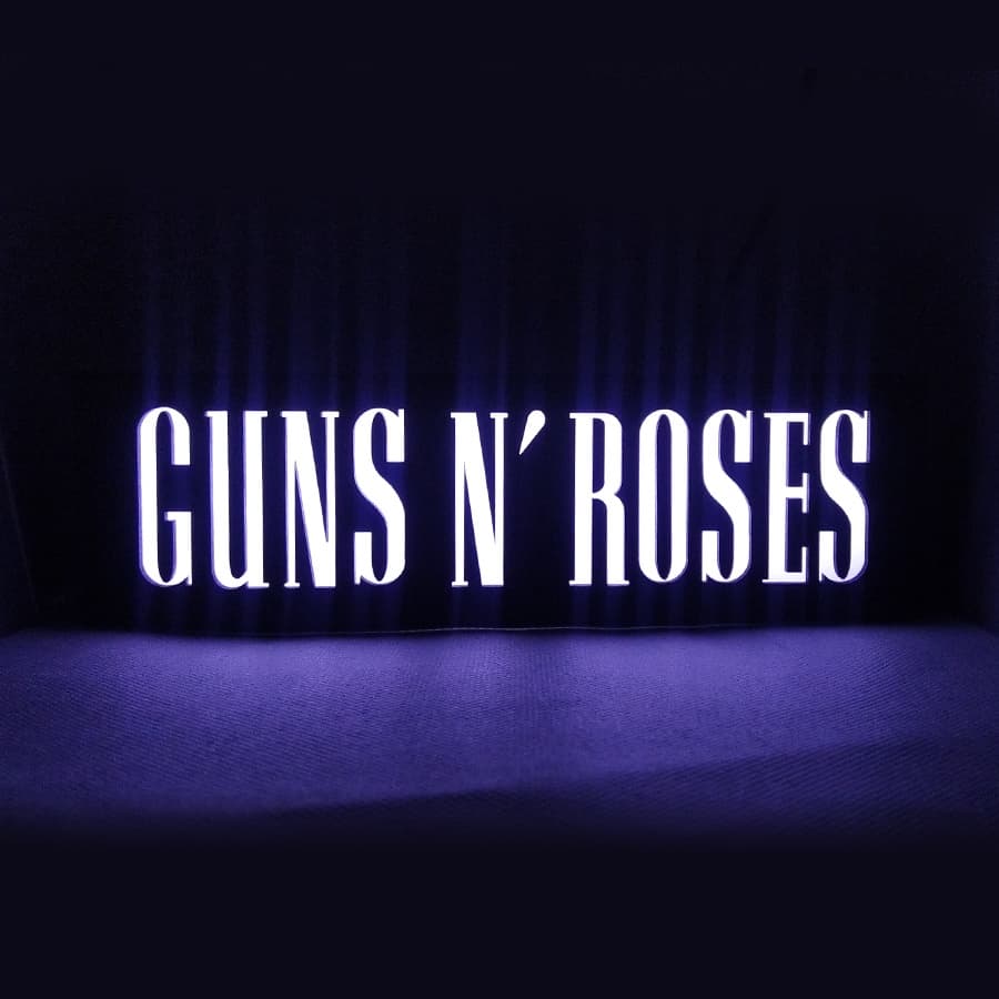 Luminária Decorativa Bandas Rock Exclusiva Guns n' Roses Led Bivolt
