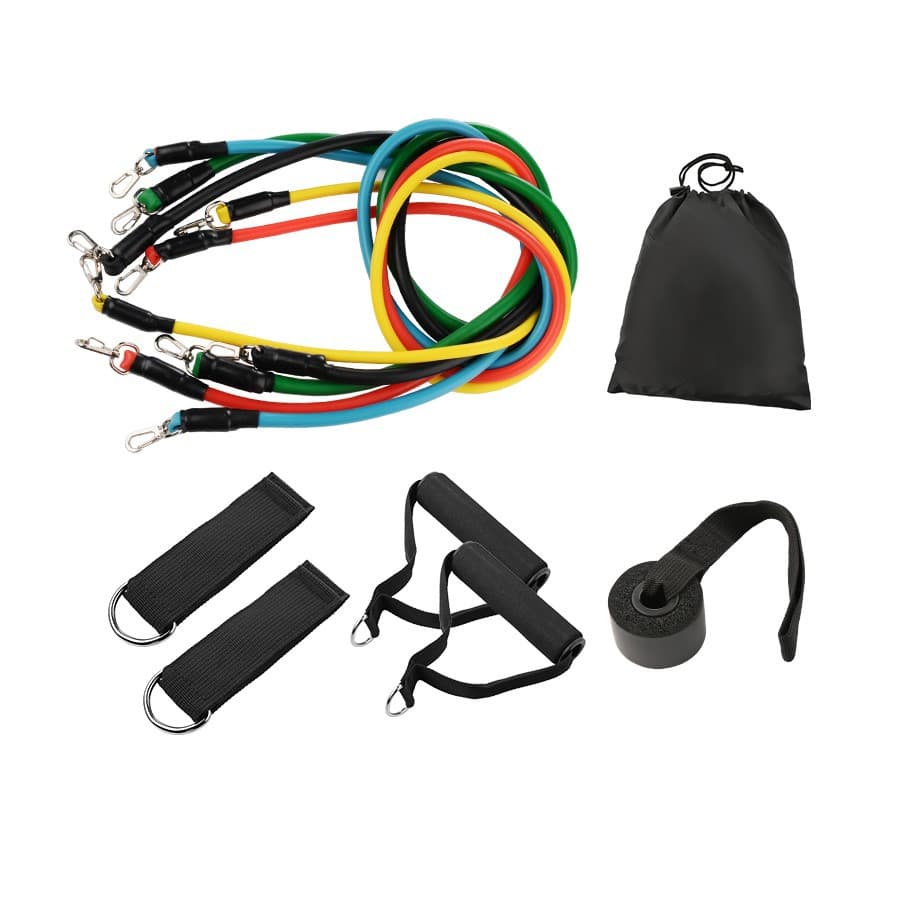 Kit Extensor Elastico Extensores 11 Pecas Exercicio Musculacao Fitness Pilates