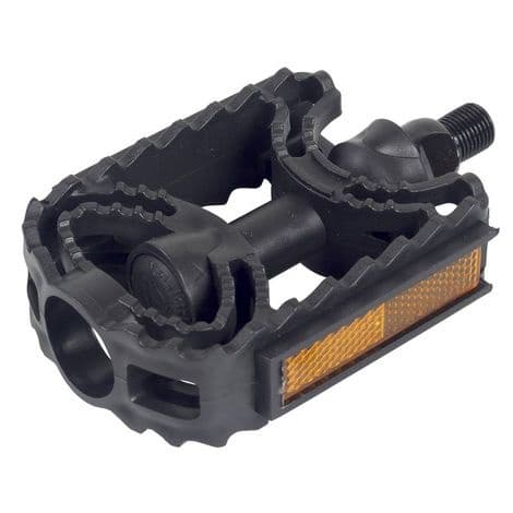 Pedal Para Bicicleta Mtb Par 1/2 Rosca Fina Com Refletor Bike Metal Ciclo Pedivela Monobloco