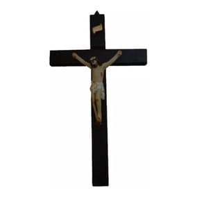 Crucifixo De Parede Em Madeira (p) 32 Cm X 19 Cm artesanal