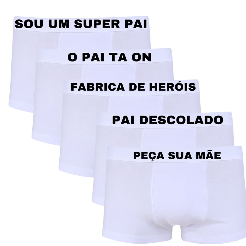 cueca masculina personalizada presente dia dos pais