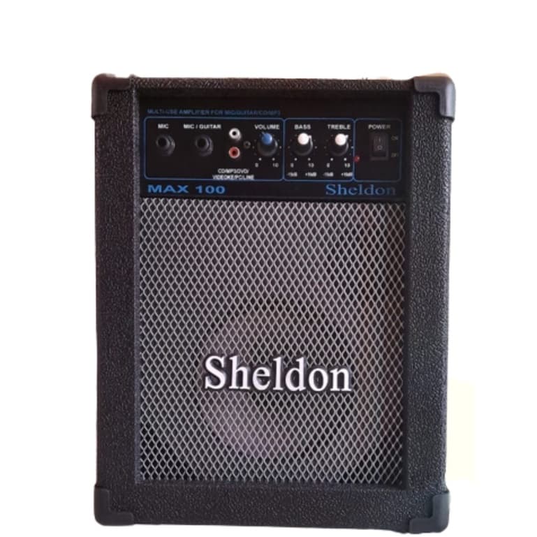 Amplificador para Violão, Guitarra, Cavaco, Ukulele  Sheldon Max 100 15w Rms C/ Entrada P/ Microfone