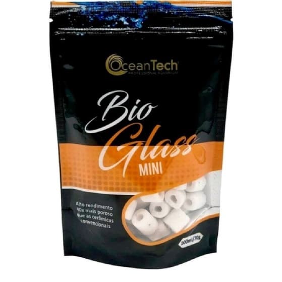 Mídia Biológica Ocean Tech Bio Glass Mini 70gr/100ml Alto Rendimento Para Aquário