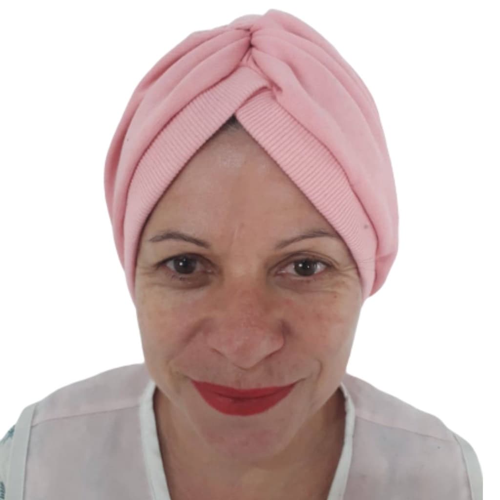 Turbante Indiano Moletom Rosa