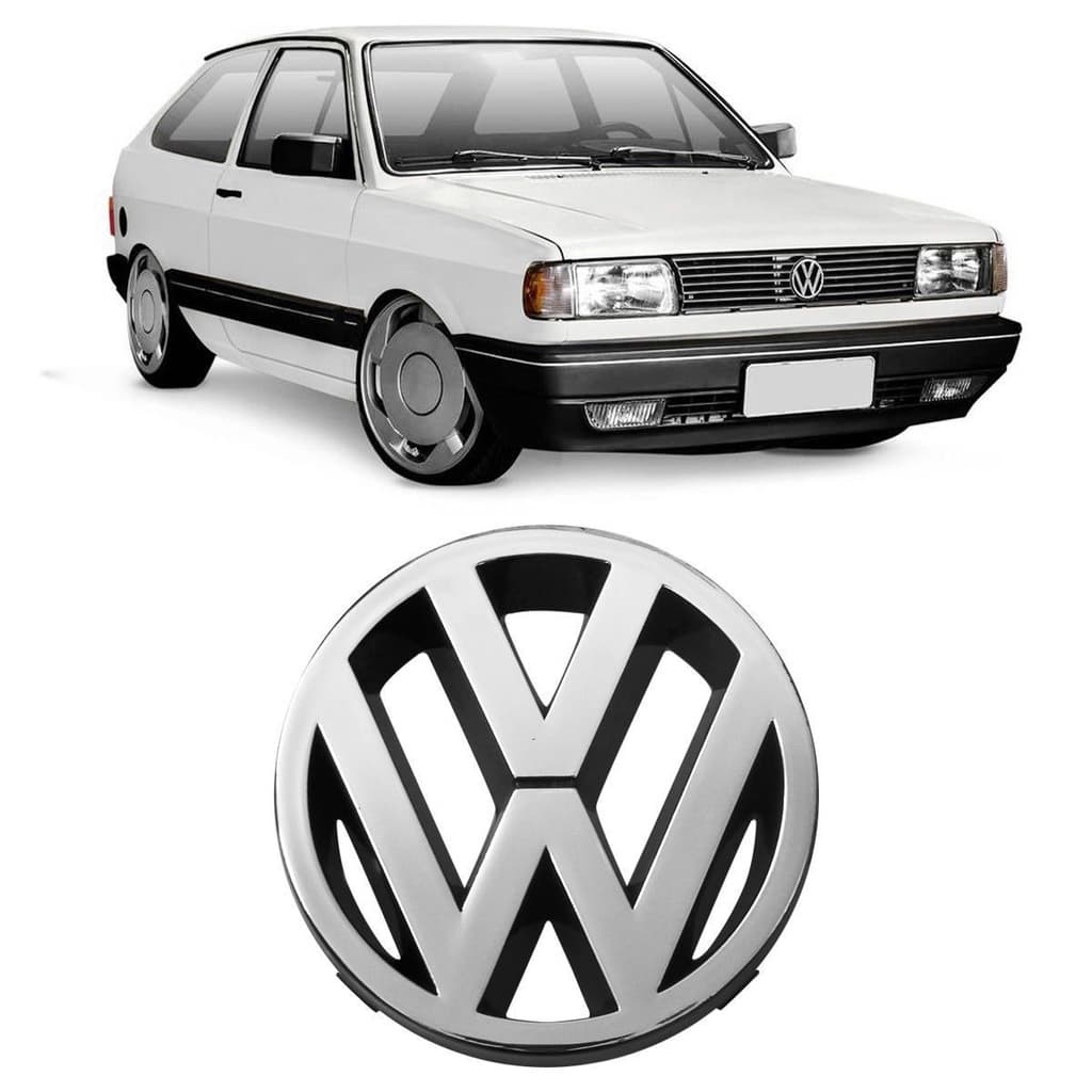 Emblema grade dianteiro Gol Voyage Parati Saveiro quadrados 1991 1992 1993 1994 1995 1996 1997