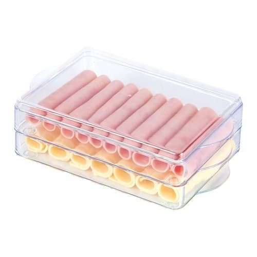 Porta Frios Duplo Transparente Mesa Organização Cozinha