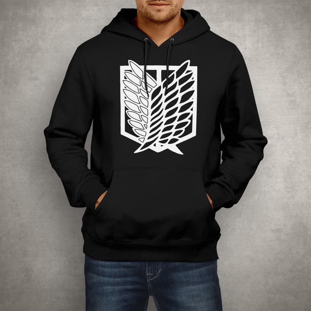 Moletom Canguru Agasalho Blusa de frio Casaco Blusão Com Capuz Estampa Attack On Titan