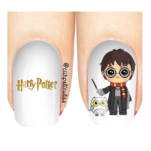 Película De Unha Cartela Com 12 Adesivos | Harry Potter 6  | Unhas | Acessório De Unha  | Manicure | Decoração De Unha.