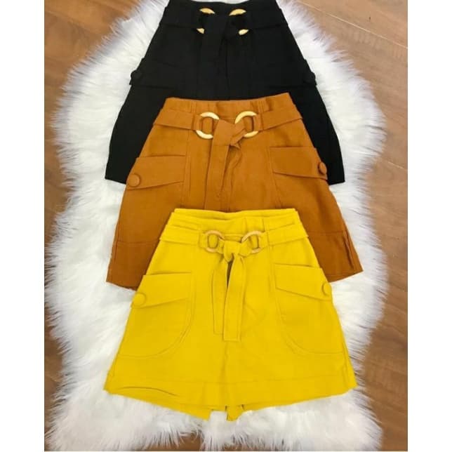 Short Saia Bengaline Moda Feminina Moda Blogueira Mega Oferta 2022