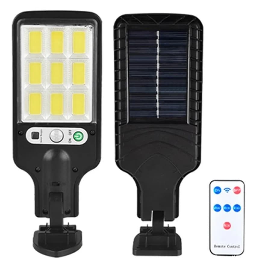 Lampada Solar Externa Solar Com Claro LED Refletor Controle Remoto E sensor De Movimento Regulável