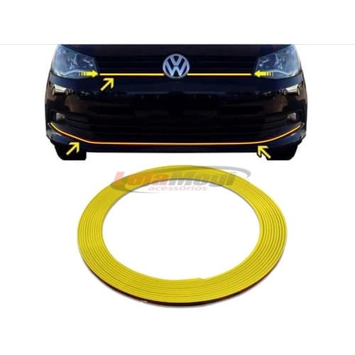 Frisos Fita filete Amarelo Grade Sup/inf Gol Voyage Saveiro G6