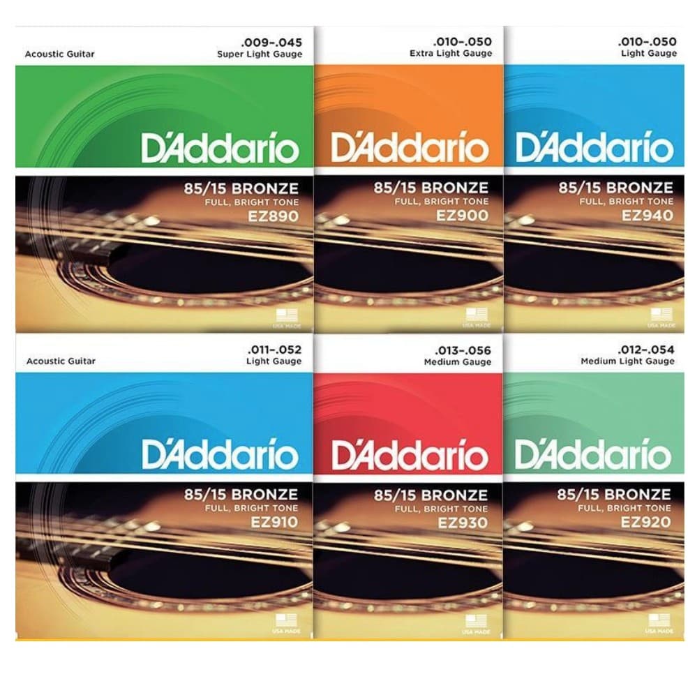 RC Music D'addario EZ920 Cordas Grande Bronze Acústico De Guitarra Acessórios De Música
