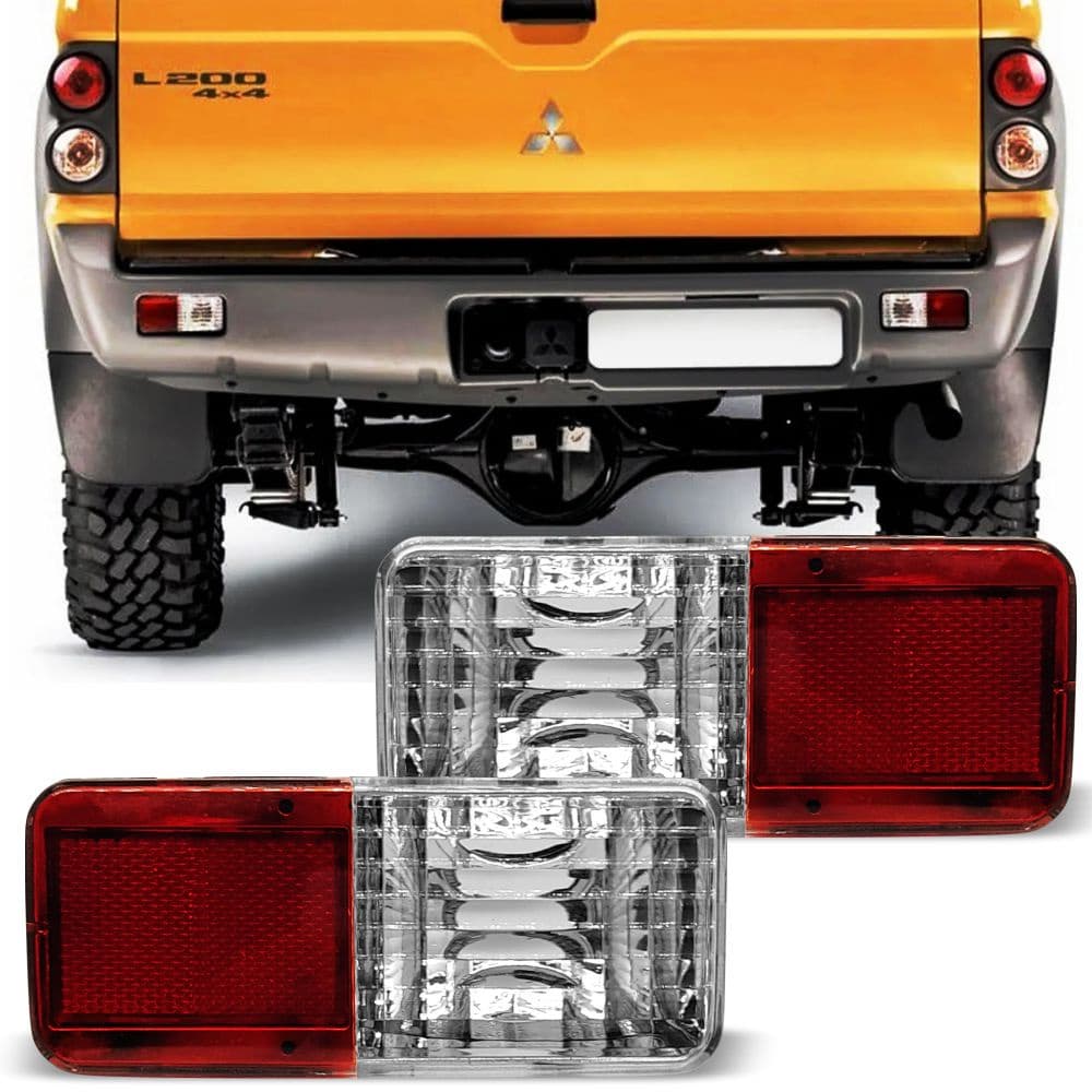 Par Lanterna Traseira Ré L200 Outdoor 2006 A 2012 L200 Hpe 2004 A 2012