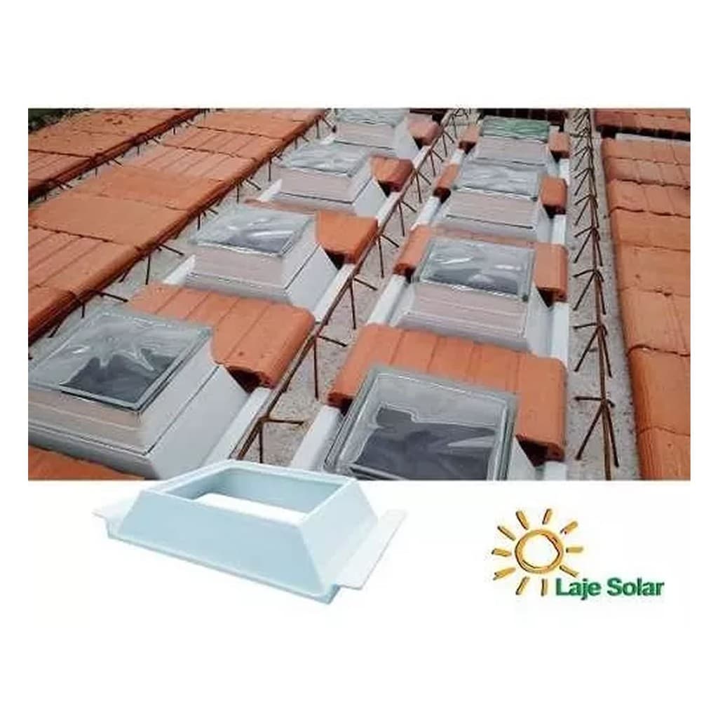 10 Lajota para bloco de vidro Laje Solar tamanho H8 30cm