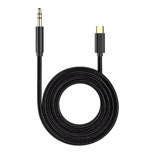 Cabo Auxiliar Áudio USB Tipo C Para P2 Fone de Ouvido AUX do Carro USB-C Som do Carro