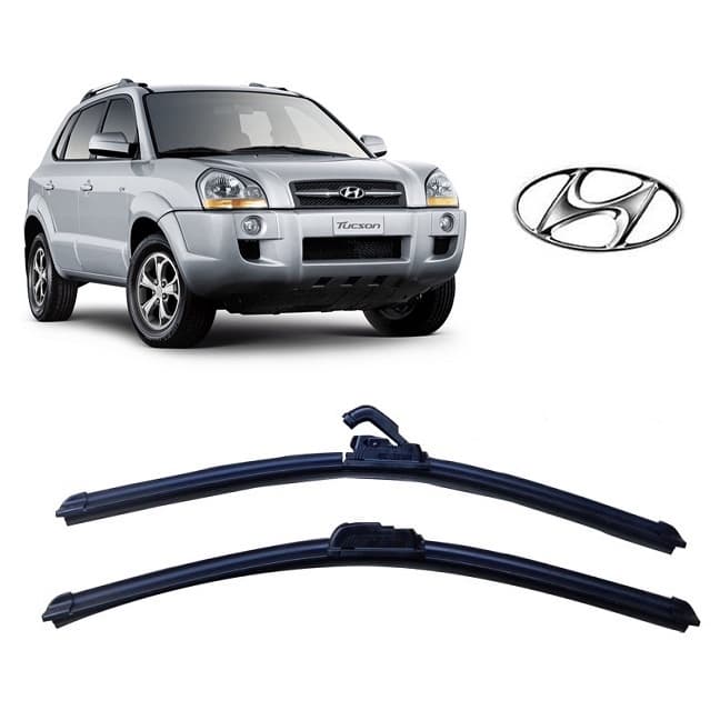 Par De Palhetas para Limpador de Parabrisa Dianteiro Hyundai Tucson
