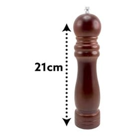 Moedor Pimenta Sal Condimento Tempero Grão Manual De Madeira 21 cm ESCURO