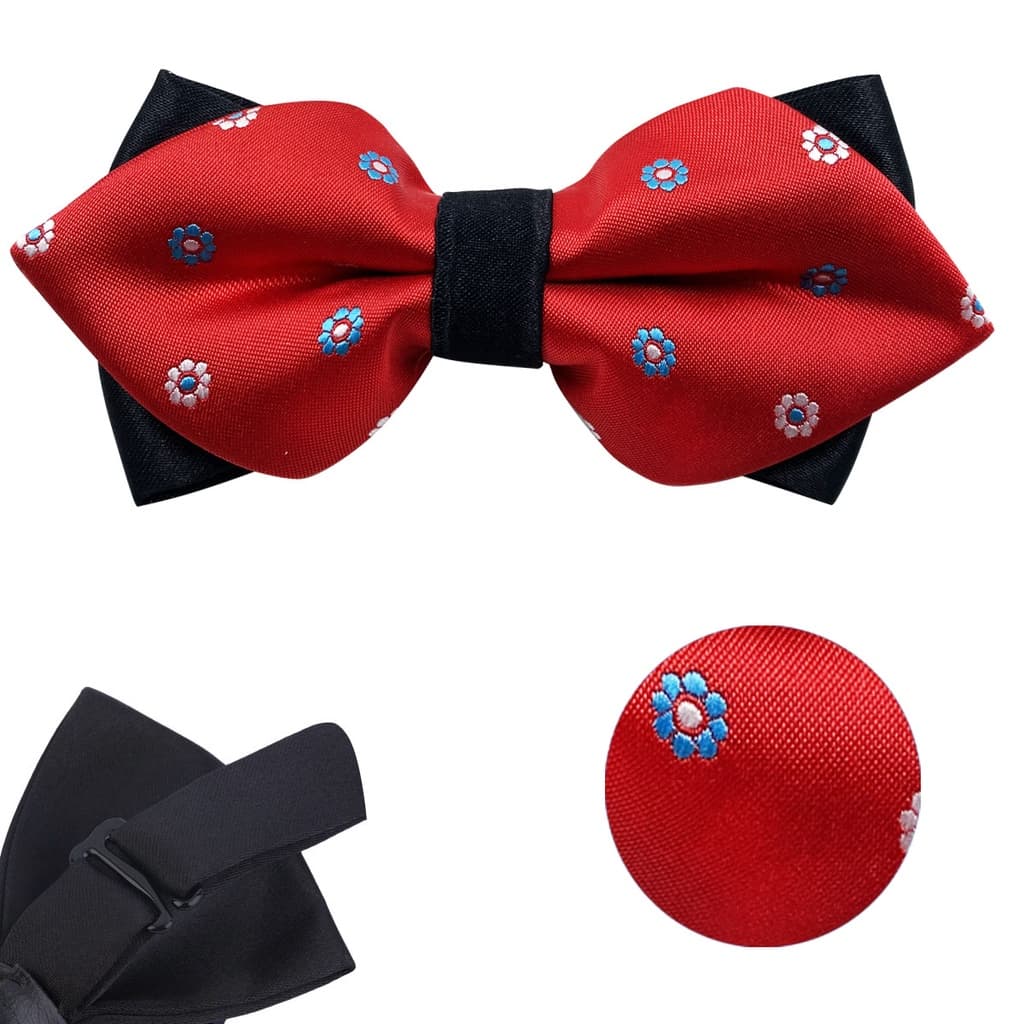 Gravata Borboleta Dupla Bicuda Adulta Retrô Luxo Moda