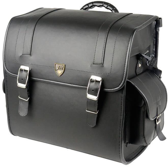 Alforge Traseiro Wester Custom 35 Litros em Couro Sintético Liso Preto