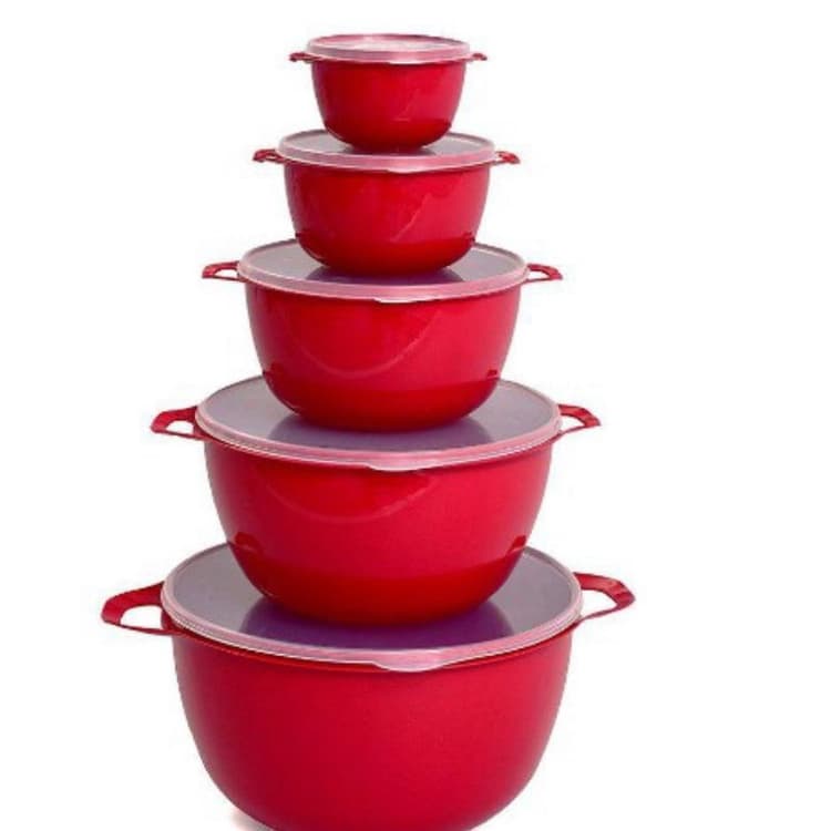 Bacias De Plasticos Com Tampa Multiuso Varios Tamanhos KIT COM 5 Oferta Imperdível