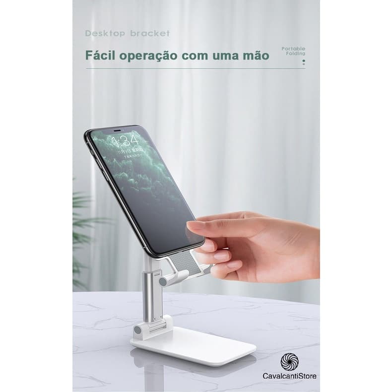 Suporte Para Celular e Tablet Dobrável Ajustável Apoio Mesa Originais 2021-Envio Imediato