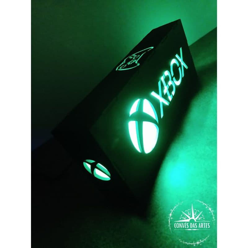 Luminária Gamer/X box/Led/Decoração/Jogos