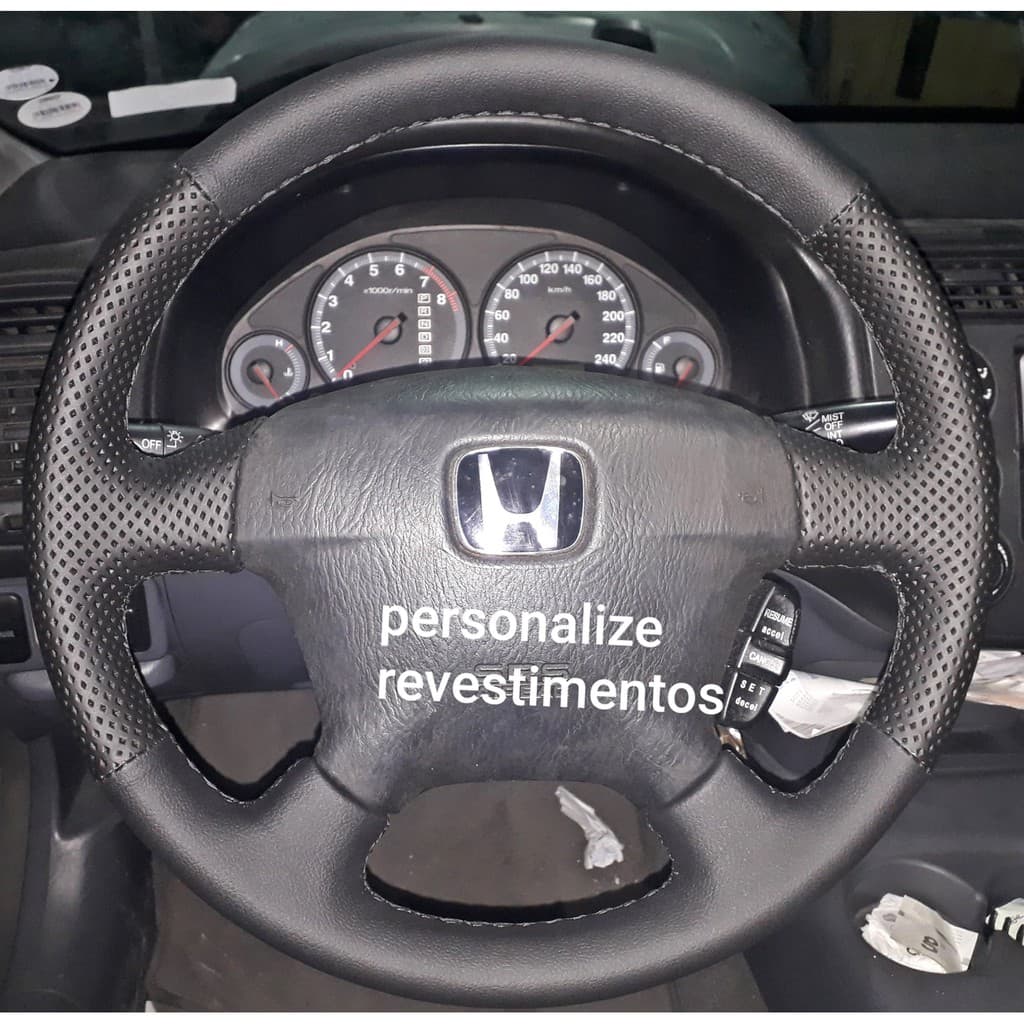 capa de volante costurada civic 2001+