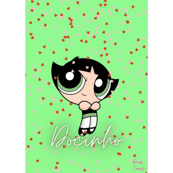 Adesivo para capa de caderno Docinho - As Meninas Super Poderosas - Tamanho A4
