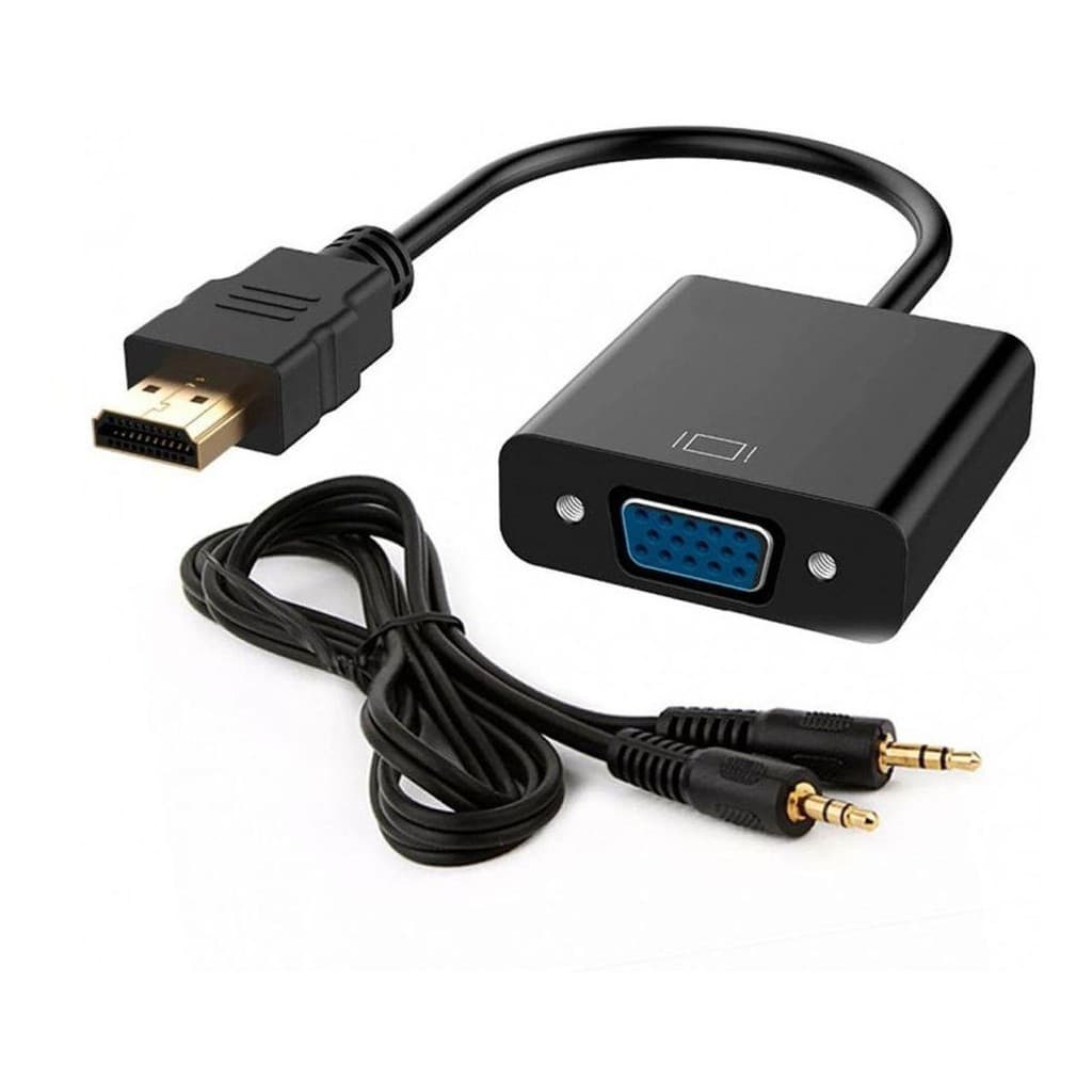 Cabo Adaptador Conversor Hdmi Para Vga Monitor Audio C/ P2