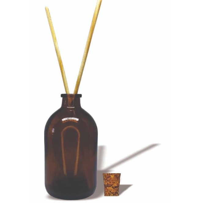 05 vidro (vazio) Difusor  - Aromatizador - ambar de 100ml  - c/ varetas e rolha