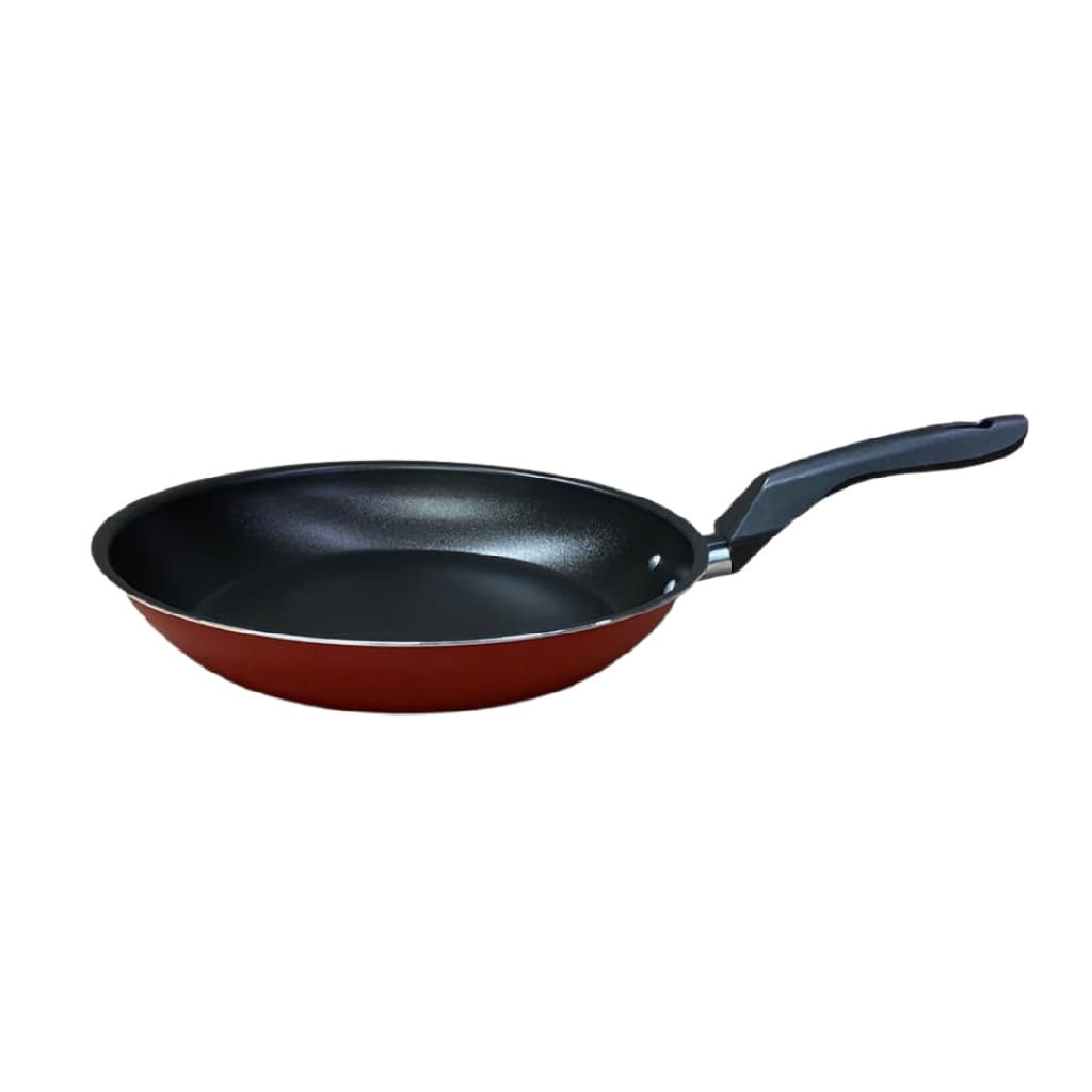 Frigideira Francesa 24cm Grande  Vermelha Alumi-Aço Linha Premium J4TECH Alumínio Antiaderente Teflon Ultra Resistente