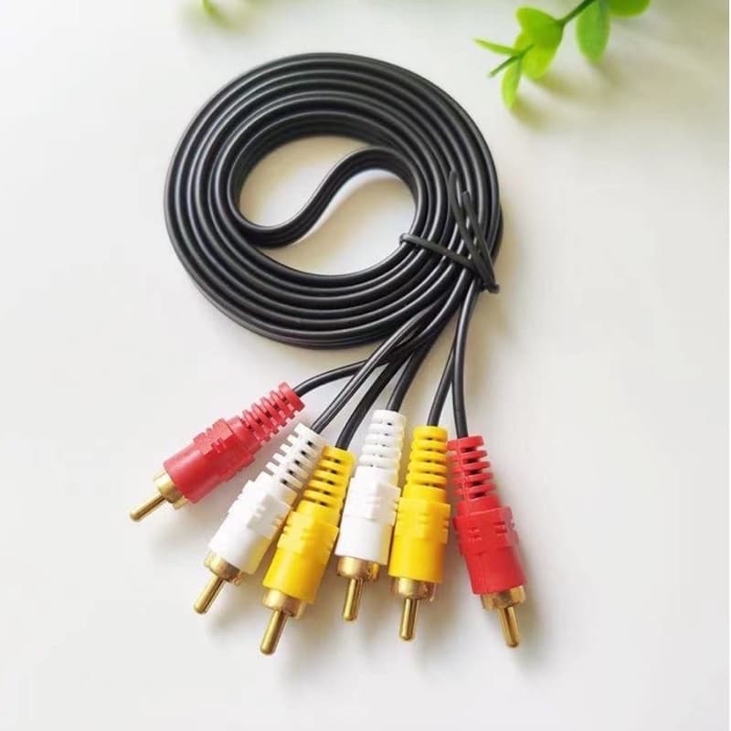 Cabo de Áudio e Vídeo 3 RCA Macho x 3 RCA Macho - 1,5m