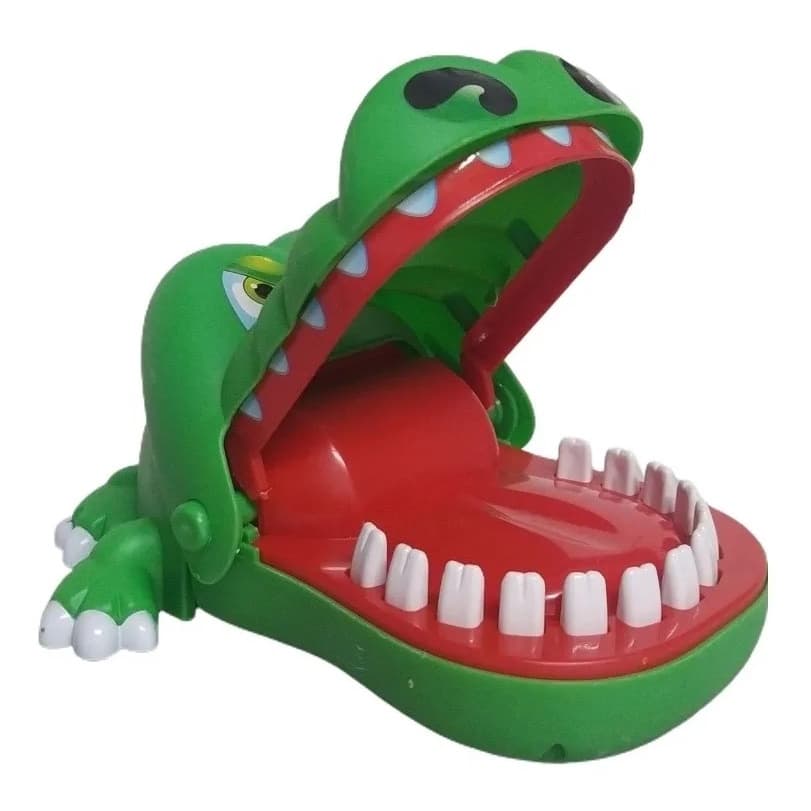 Jacaré Croc Croc Morde Dedos Jogo Brinquedo Sorte Desafio Família Festa Infantil Adulto 16cm BBR Toys 3 Anos+