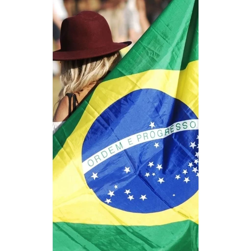 Bandeira Brasil em Tecido 90cm x 130cm
