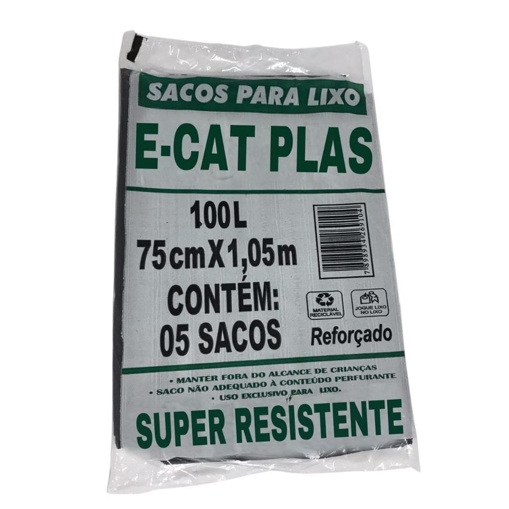 Saco De Lixo 100 Litros 5 Unidades